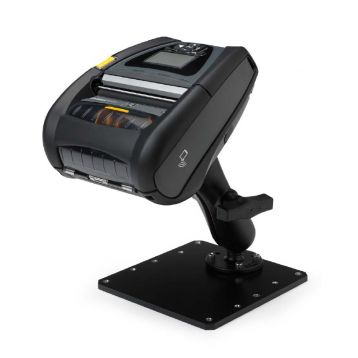 Supporto di montaggio manuale con braccio di supporto RAM e piastra base - Serie Zebra QLn.