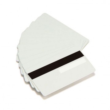 Carta Zebra in PVC bianco con firma e banda magnetica