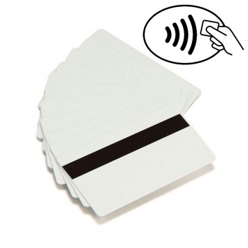Carta Zebra in PVC bianco UHF, RFID con pista magnetica